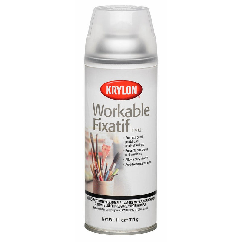 Krylon K01306 Workable Fixatif Spray Clear, 11-Ounce Aerosol