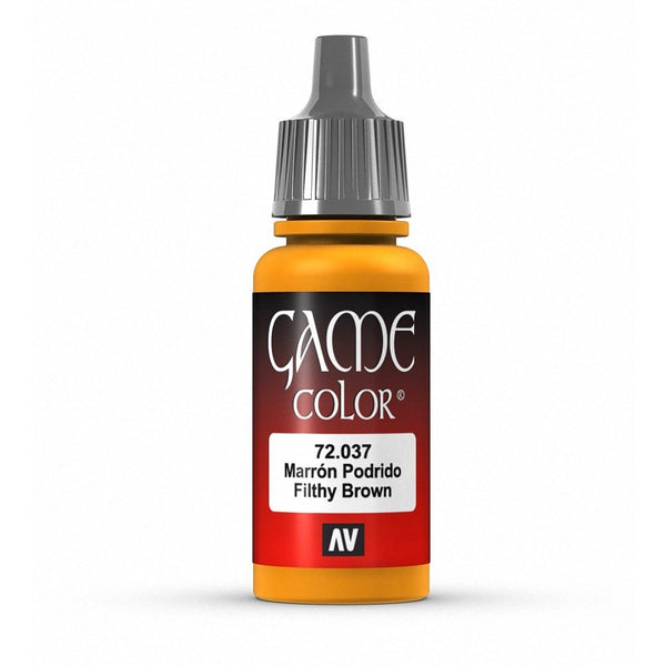 Vallejo Game Color Filthy Brown Paint, 17ml