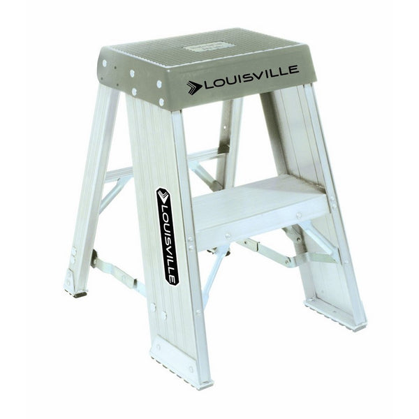 Louisville Ladder AY8002 Aluminum Step Stands 2 Feet, 300 Pound Duty Rating