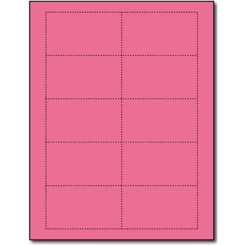 Plain Pink 110lb Index Business Cards - 25 Sheets / 250 Business Cards - Desktop Publishing Supplies, Inc. Brand