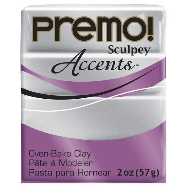 Premo Sculpey Polymer Clay 2 Ounces-Silver