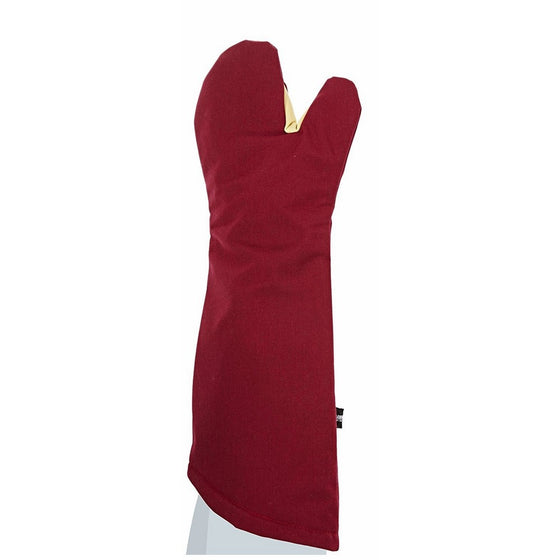 San Jamar KT0224 Cool Touch Flame Conventional High Heat Intermittent Flame Protection up to 900°F Oven Mitt, 24" Length, Red