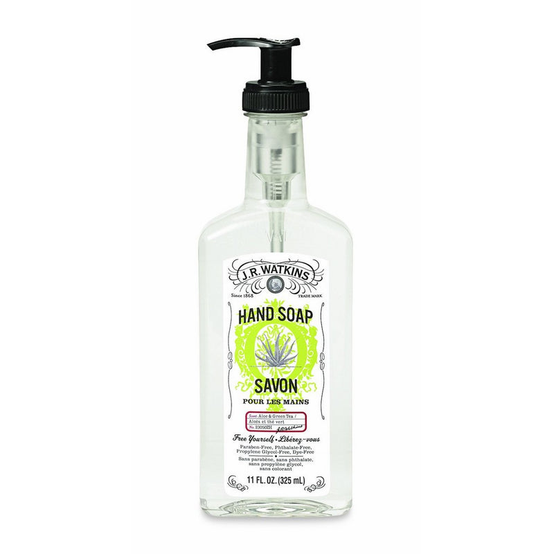 J.R. Watkins Liquid Hand Soap, Aloe & Green Tea, 11 ounce (Pack of 6)