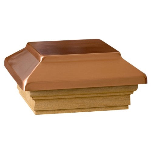 Deckorators 72295 Victoria Plateau Copper Post Cap with Cedar Base