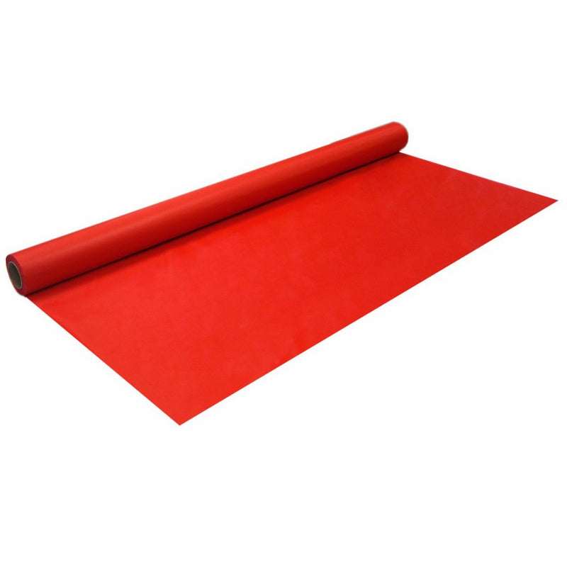 Party Essentials Plastic Banquet Table Roll Available in 27 Colors, 40" x 100', Red