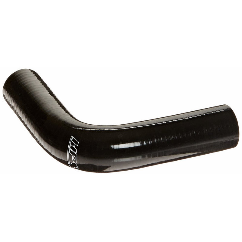 HPS HTSEC90-125-BLK Silicone High Temperature 4-ply Reinforced 90 degree Elbow Coupler Hose, 75 PSI Maximum Pressure, 4" Leg Length on each side, 1-1/4" ID, Black