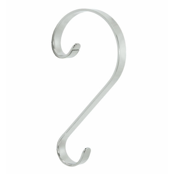 Stocking Scrolls Stocking Hanger, Set of 2 - Silver