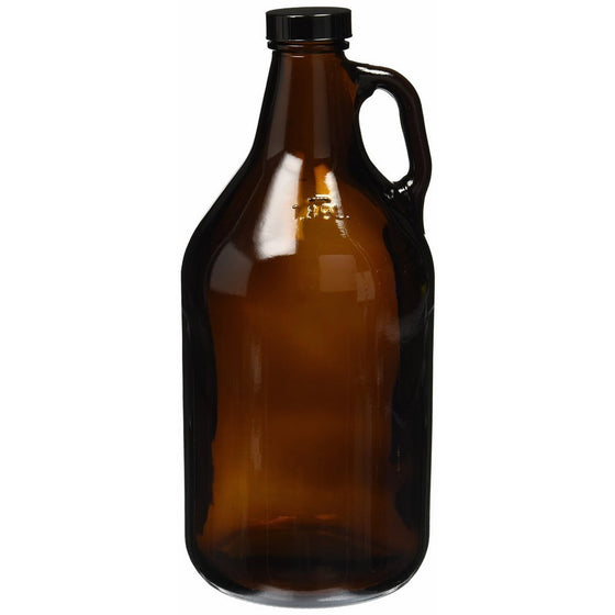 1/2 Gallon Amber Growler With 38 mm Polyseal Lid
