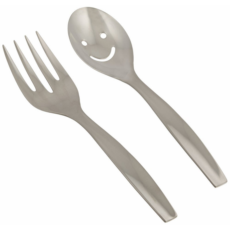 Gourmet Settings Loft 2-PieceSaladServing Set, Smiley Face