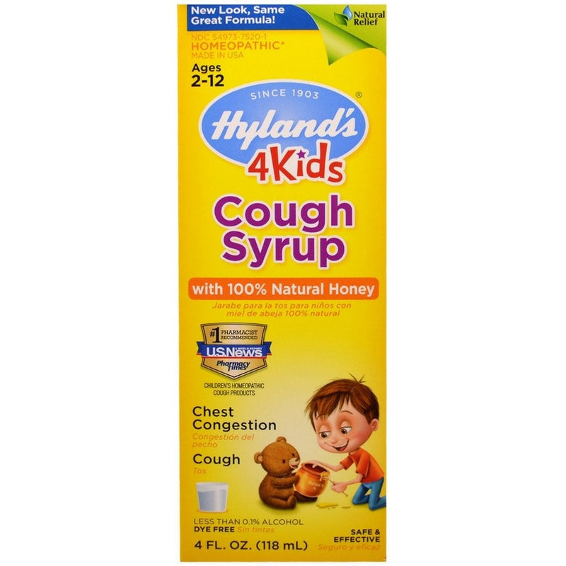 Hyland's Cough Syrup with 100% Natural Honey 4 Kids 4 oz