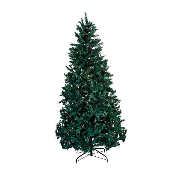 Kurt Adler Pre-Lit Point Pine Tree, 7-Feet, Multicolor