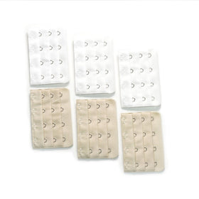 6-pack of Four-hook Bra Extenders - 3 beige 3 white