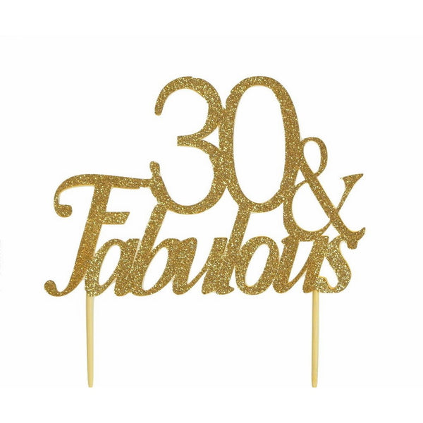 Gold 30 & Fabulous Cake Topper