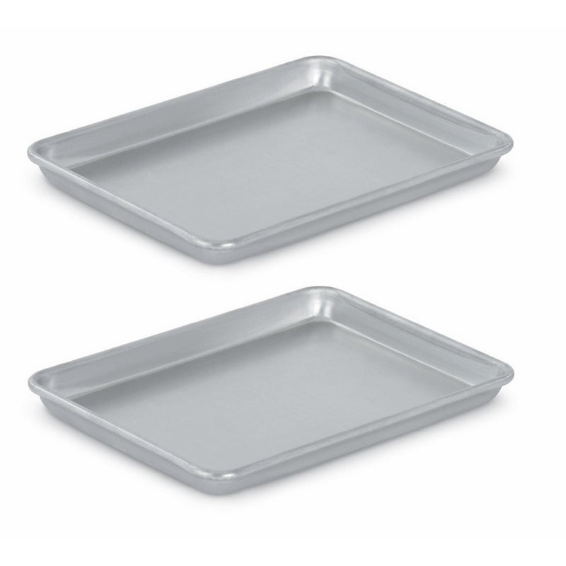 Vollrath (5220) Wear-Ever Collection Quarter-Size Sheet Pans, Set of 2 (9 1/2-Inch x 13-Inch, Aluminum)