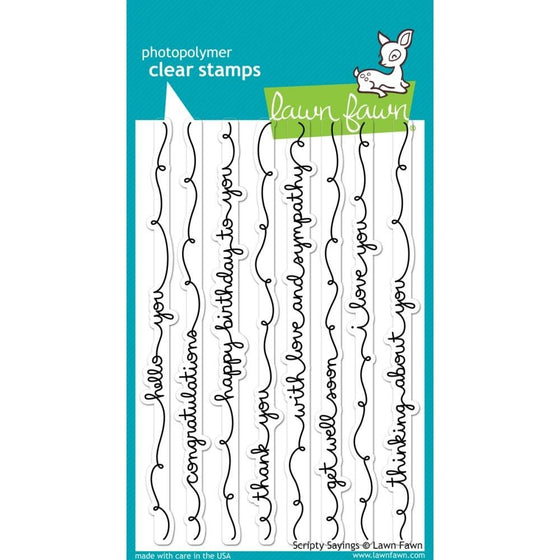 Lawn Fawn LF844 Clear Stamps Scripty Sayings