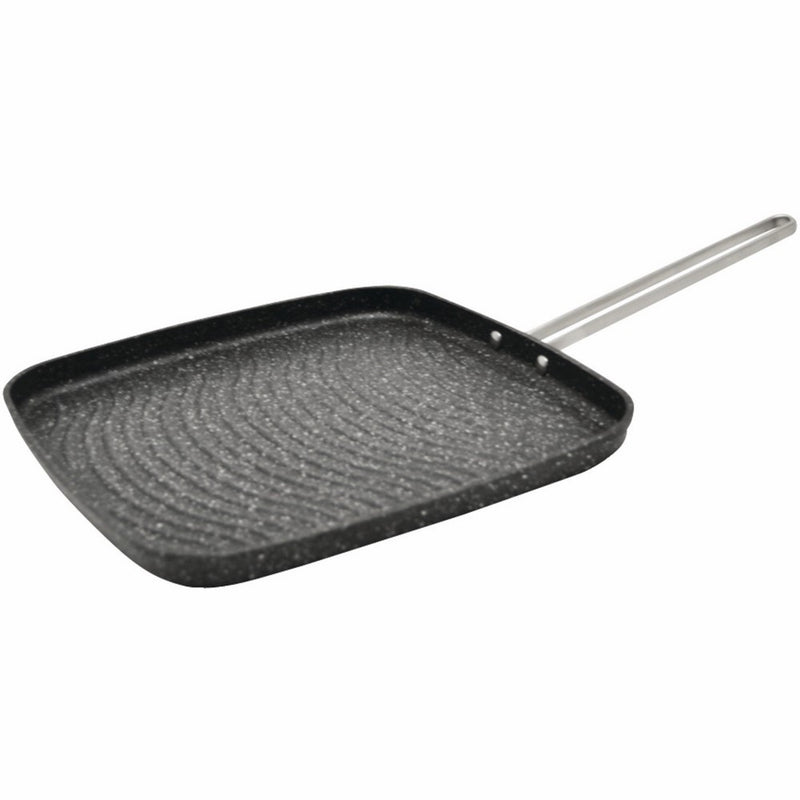 Starfrit The Rock Grill Pan with Stainless Steel Handle, 10", Dark Gray