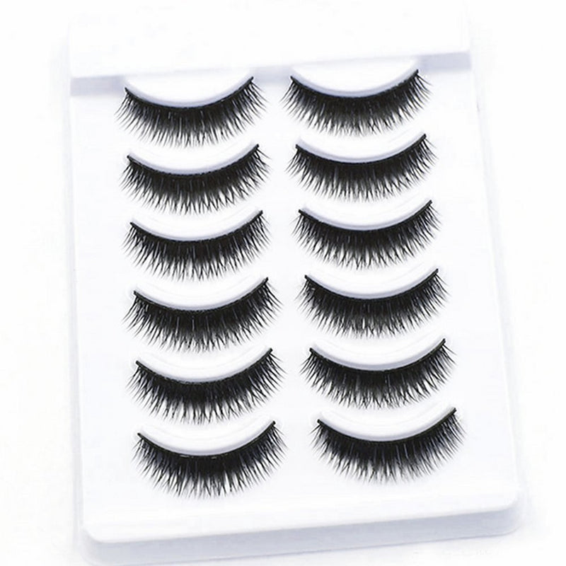 CJESLNA Combine shipping XM06 6 Pairs Natural Thick Long Cross Party False Eyelashes beauty Lashes