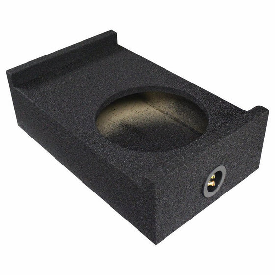 Q-Power Single 12-Inch Universal Downfire/Behind Seat Sub Box | QBSHALLOW12 DF