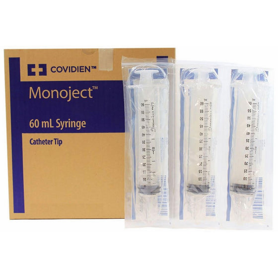 Monoject 60cc Syringe Only Catheter Tip - Sterile - Pack of 3