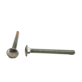 Stainless 1/4-20 x 2-1/2" Carriage Bolt (3/4" to 5" Lengths Available in Listing), 18-8 Stainless Steel,50 Pieces (1/4-20x2-1/2)