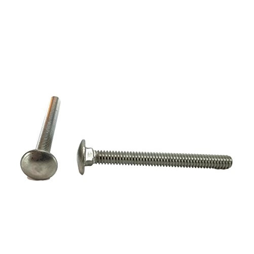 Stainless 1/4-20 x 2-1/2" Carriage Bolt (3/4" to 5" Lengths Available in Listing), 18-8 Stainless Steel,50 Pieces (1/4-20x2-1/2)