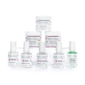 Dipping Nail Starter Kit, Easy Acrylic Powder and Gel Resin Kit For Dip, Starter System For French Set by DipWell Nails (Comes With Bond, Base, Activator, Sealer, Brush Softener 3 Powder Jars)
