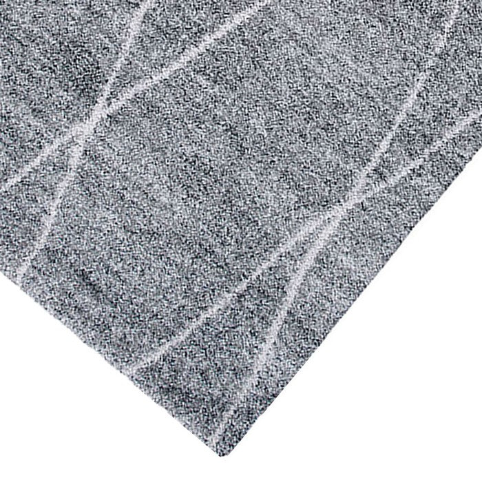 90 X 63 Inches Fabric Power Loomed Rug with Irregular Diamond Print, Gray