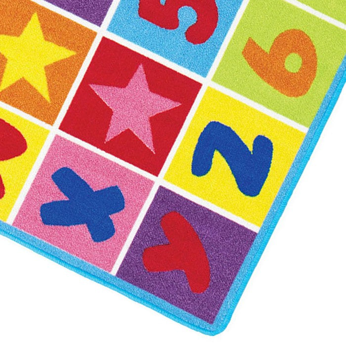 81 X 57 Inches Tufted Loom Kids Room Rug with Alphabets Print, Multicolor
