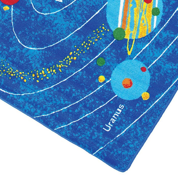 81 X 57 Inches Tufted Loom Kids Room Rug with Solar System Print, Multicolor