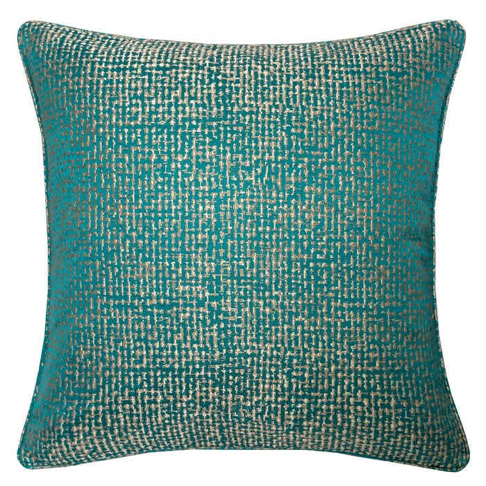 20 X 20 Inches Shimmering Polyester Accent Pillow, Set of 2, Silver and Blue