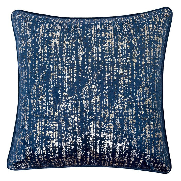 20 X 20 Inches Shimmering Velvet Accent Pillow, Set of 2, Blue and Silver