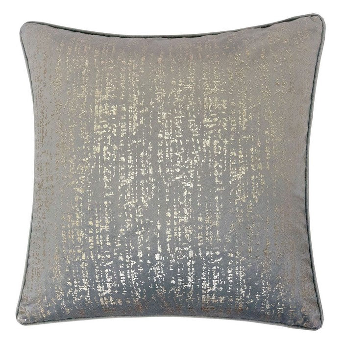 20 X 20 Inches Shimmering Velvet Accent Pillow, Set of 2, Gray and Silver