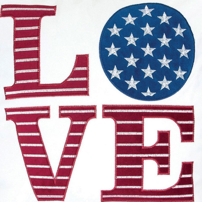 20 X 20 Inches Soccer and American Flag Embroidered Pillow, Set of 2, Multicolor