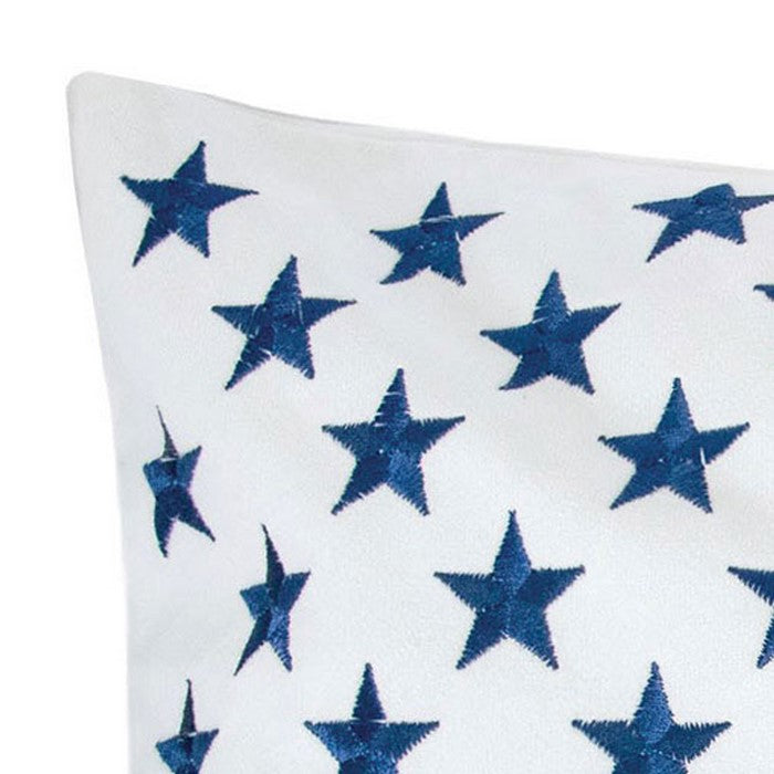 20 X 20 Inches Flag Inspired Embroidered Velvet Accent Pillow, Set of 2, Multicolor