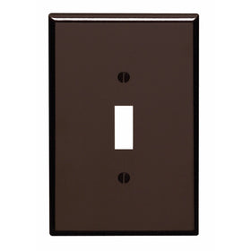 Leviton 85101 1-Gang Toggle Device Switch Wallplate, Oversized, Thermoset, Device Mount, Brown