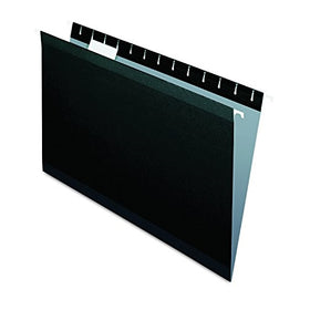 Pendaflex Reinforced Hanging Folders, Legal Size, Black, 1/5 Cut, 25/BX (04153 1/5 BLA)