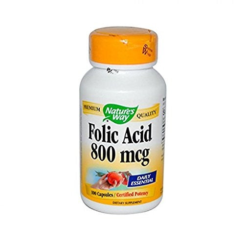 Nature's Way - Folic Acid, 800 mcg, 100 capsules