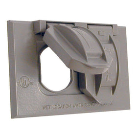 Hubbell-Bell 5180-0 Horizontal Duplex Single Gang Weatherproof Cover