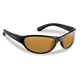 Flying Fisherman Key Largo Polarized Sunglasses (Matte Black Frame, Amber Lens)