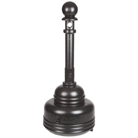 Eagle 1206BLACK High Density Polyethylene (HDPE) SafeSmoker Cigarette Receptacle, 5 quarts Capacity, 37.75" Height, 15.25" Diameter, Black