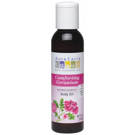 Aura Cacia Body Oil, Comforting Geranium, 4 Fluid Ounce