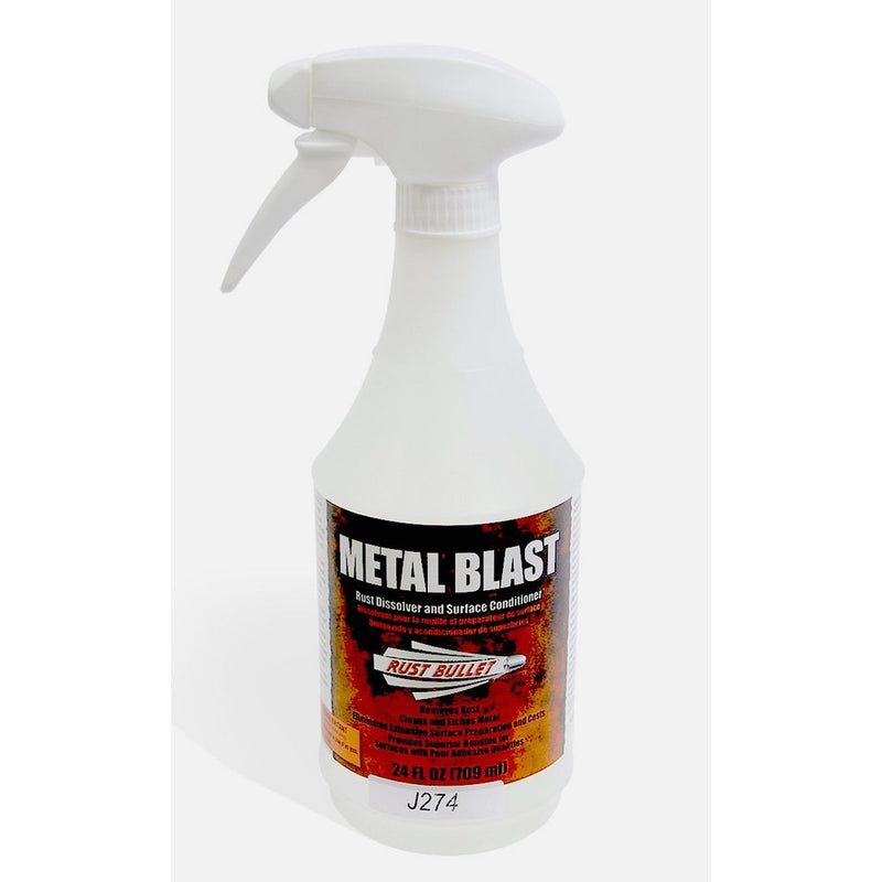 Rust Bullet MB24SP Metal Blast Rust Treatment and Rust Remover, 24 oz. Spray Bottle, Clear Liquid