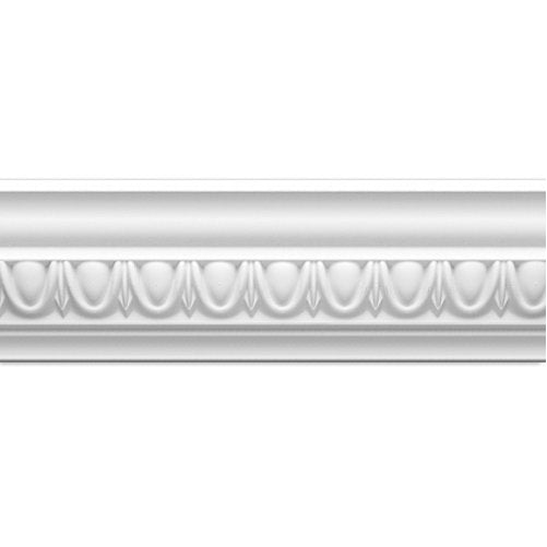 Focal Point 23135 4 1/8-Inch Classic Egg and Dart Crown Moulding 4 1/8-Inch by 8 Foot, Primed White, 8-Pack