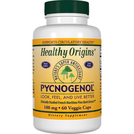 Healthy Origins Pycnogenol (Nature's Super Antioxidant) 100 mg, 60 Veggie Caps