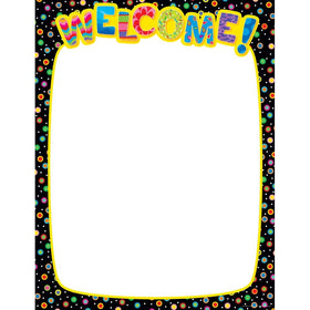 Creative Teaching Press Welcome Poster Chart, Dots on Black (6420)