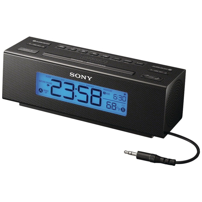 Sony ICF-C707 Clock Radio with AM/FM Dual Alarm and Large Easy to Read Backlit LCD Display