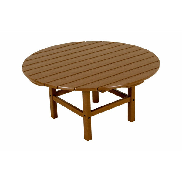 POLYWOOD RCT38TE Round 38" Conversation Table, Teak