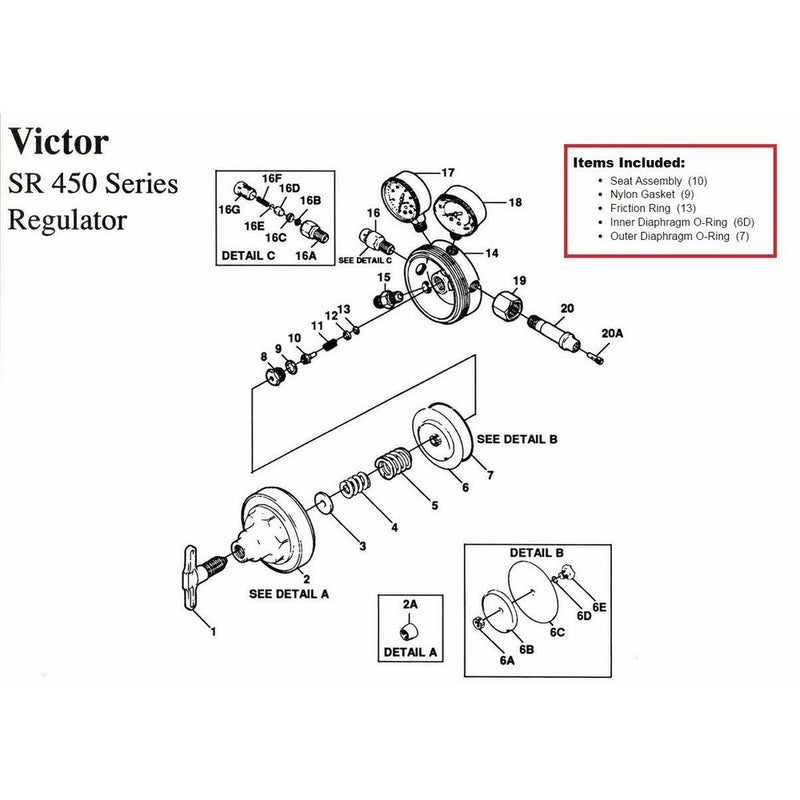 SR450 And VGS450 Repair Kit