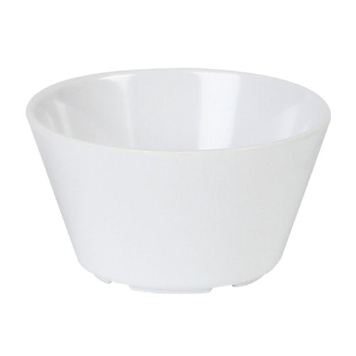 Excellanté Milan Melamine White Collection 3.875-Inch 8-Ounce Bouillon Cup, White, 12-Piece