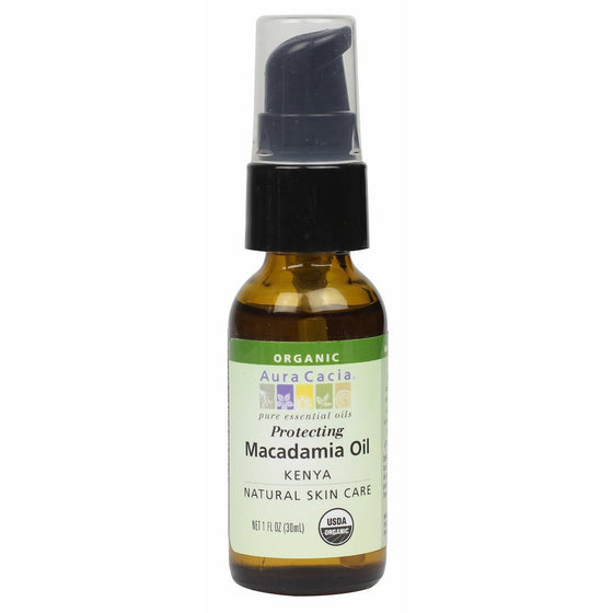 Aura Cacia Organic Skin Care, Protecting Macadamia Oil, 1 Fluid Ounce